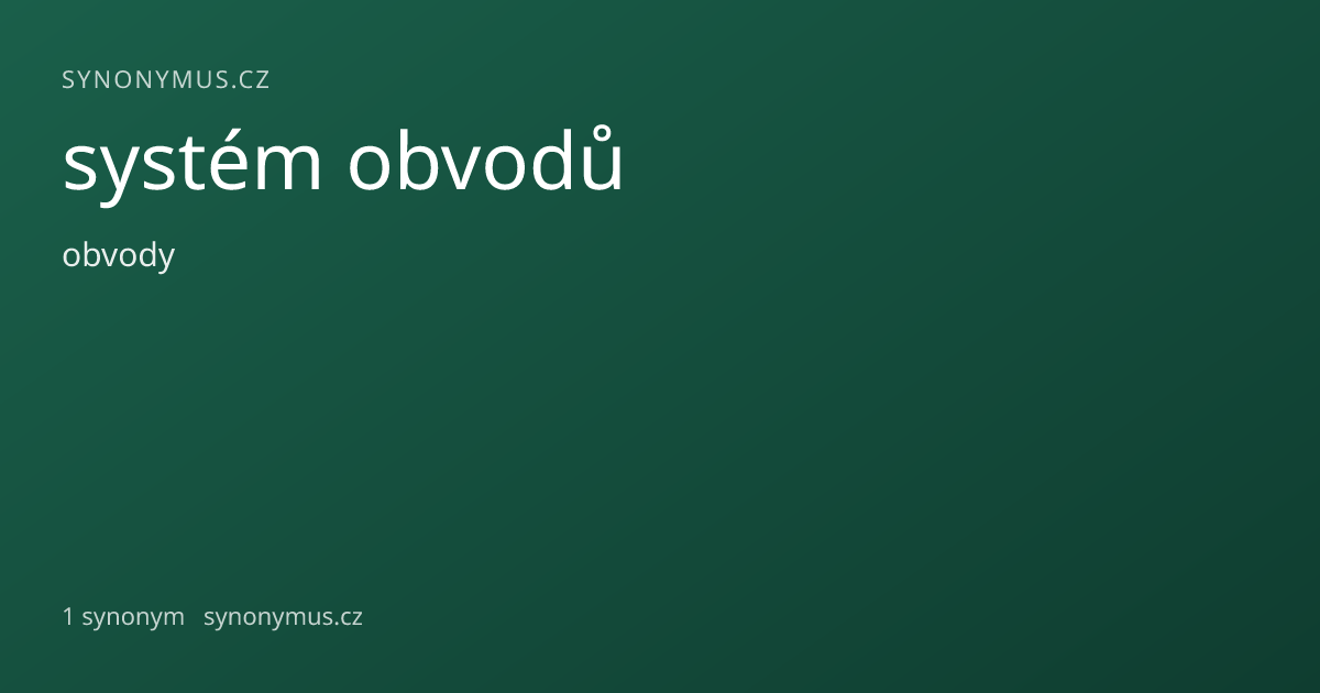 Náhled odkazu: systém obvodů