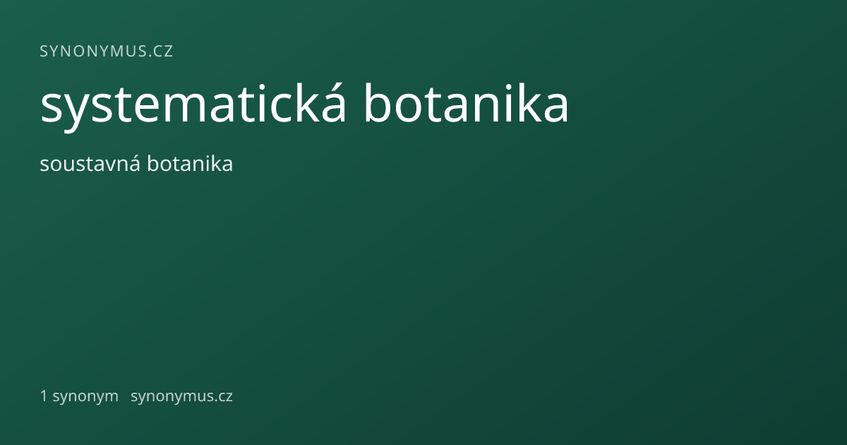Náhled odkazu: systematická botanika