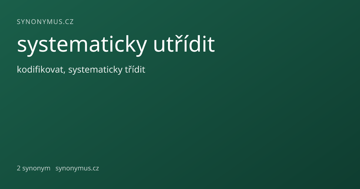 Náhled odkazu: systematicky utřídit