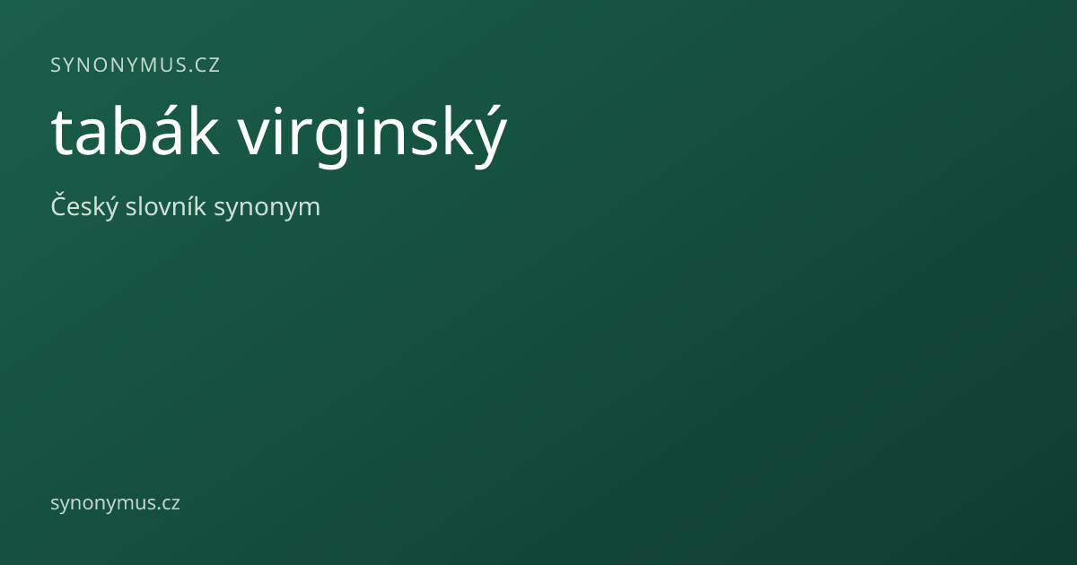 Náhled odkazu: tabák virginský