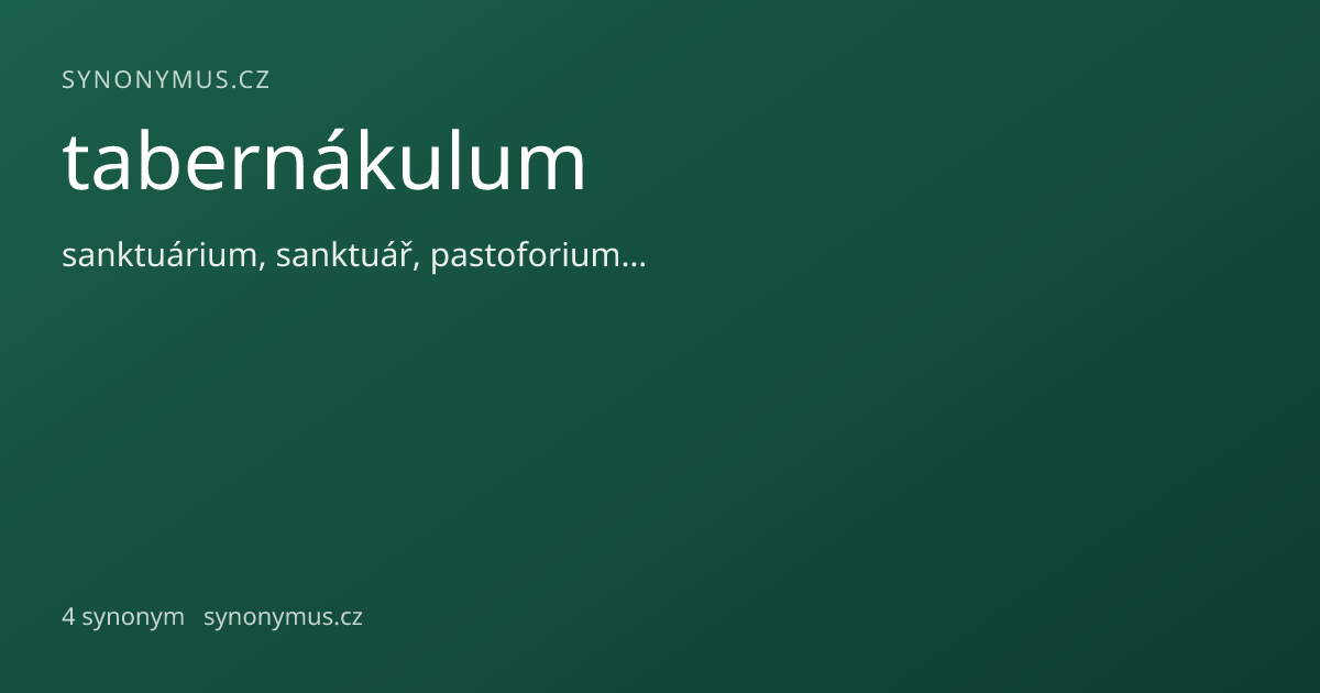 Náhled odkazu: tabernákulum