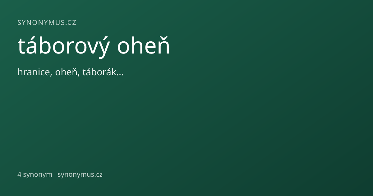 Náhled odkazu: táborový oheň