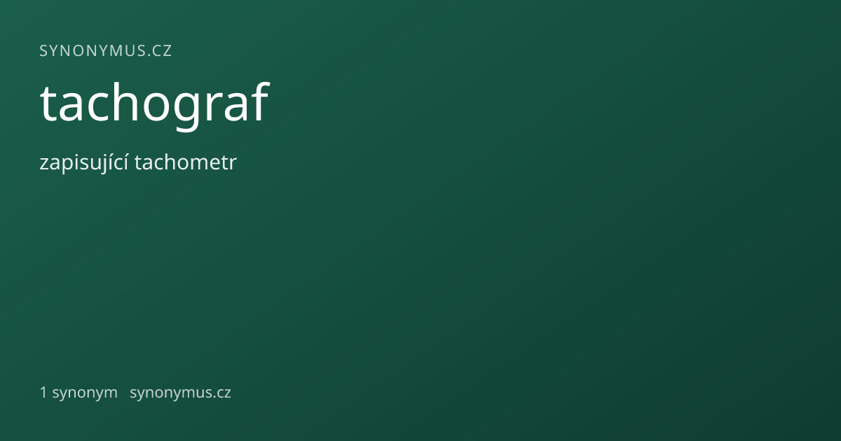 Náhled odkazu: tachograf