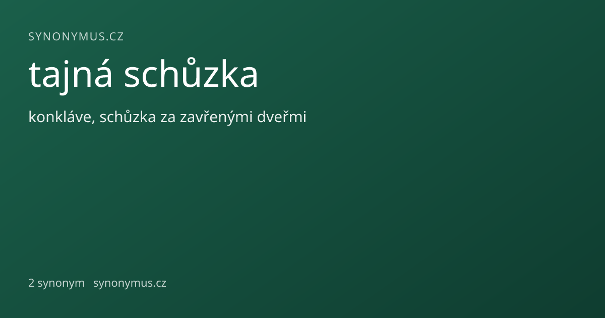 Náhled odkazu: tajná schůzka