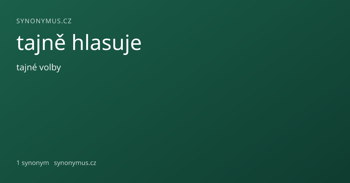 Náhled odkazu: tajně hlasuje