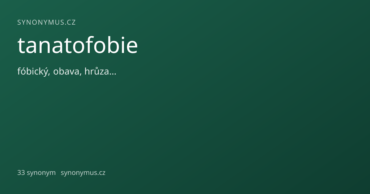 Náhled odkazu: tanatofobie