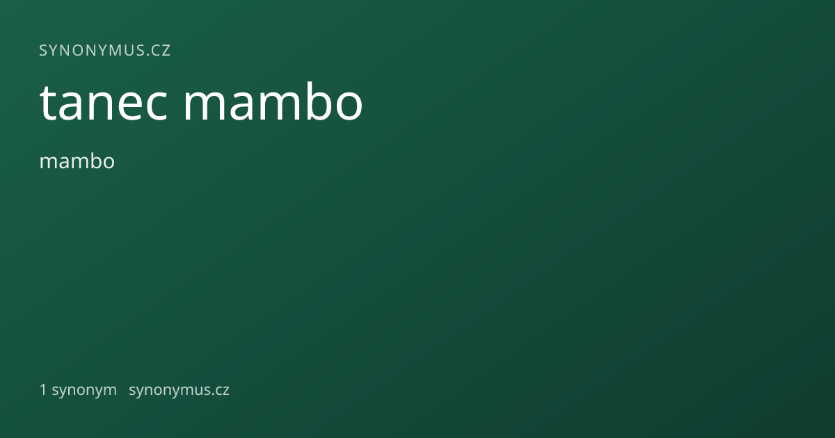 Náhled odkazu: tanec mambo