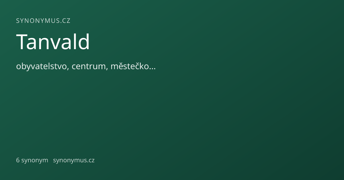 Náhled odkazu: Tanvald