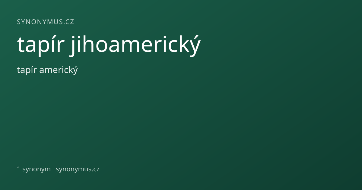Náhled odkazu: tapír jihoamerický