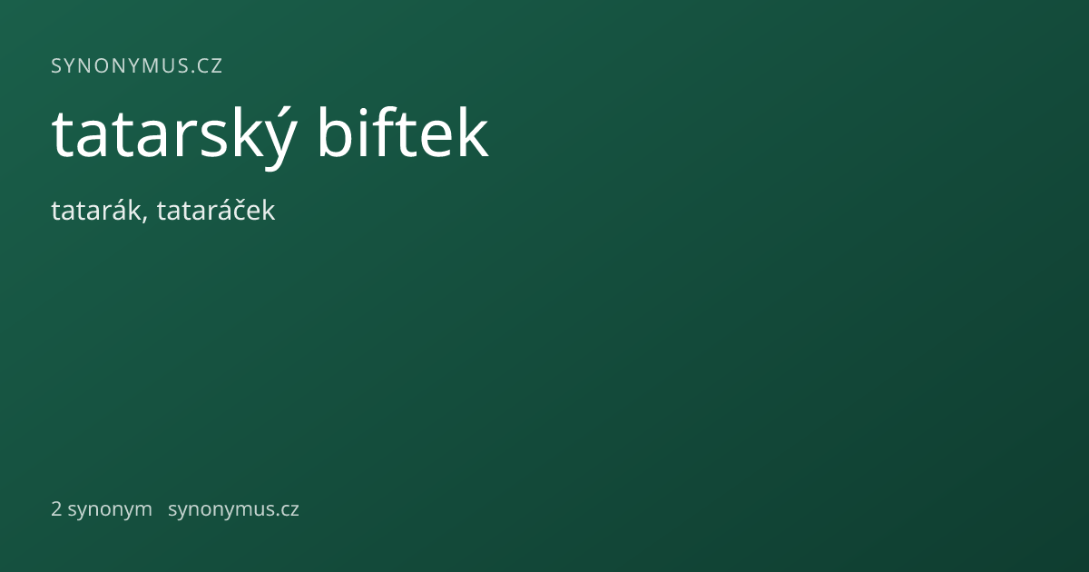 Náhled odkazu: tatarský biftek