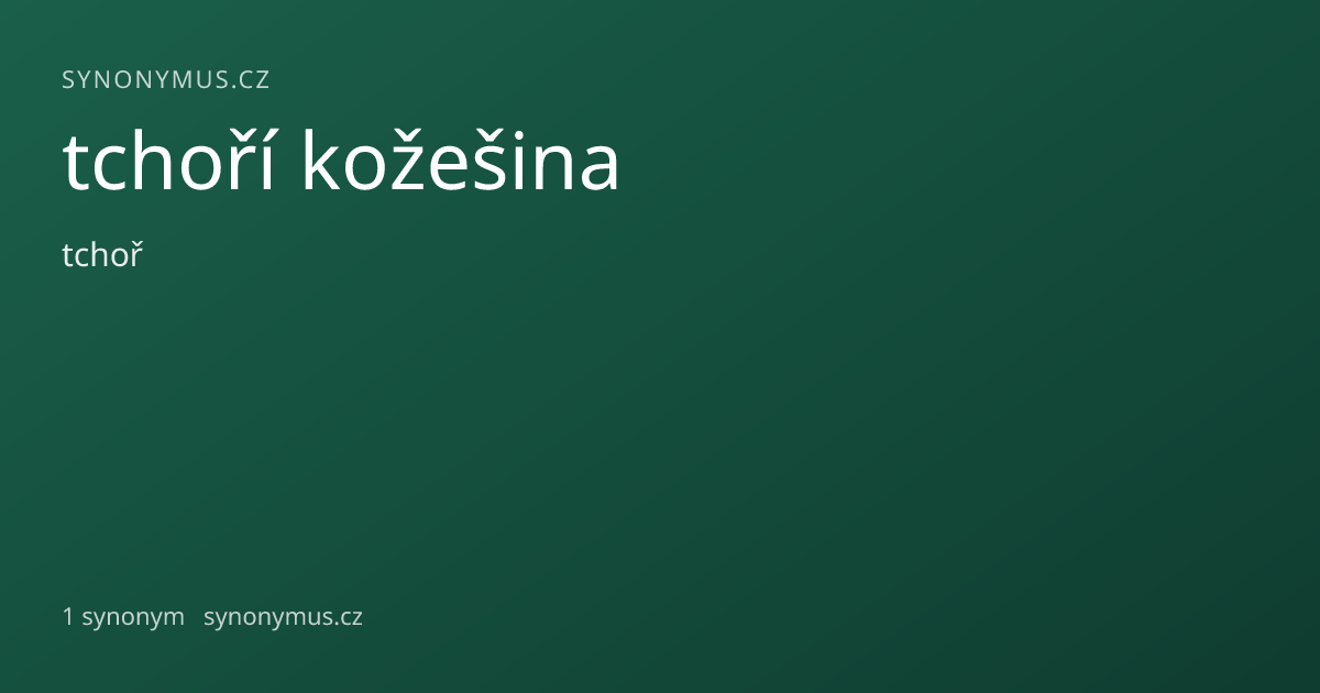 Náhled odkazu: tchoří kožešina