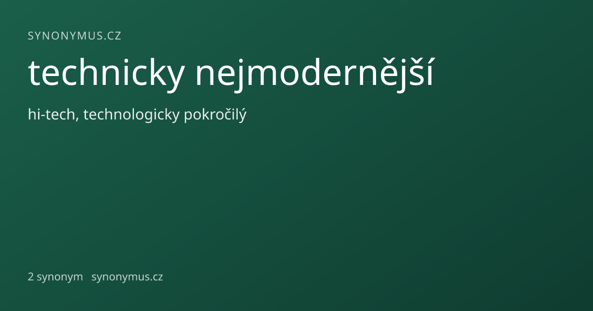 Náhled odkazu: technicky nejmodernější