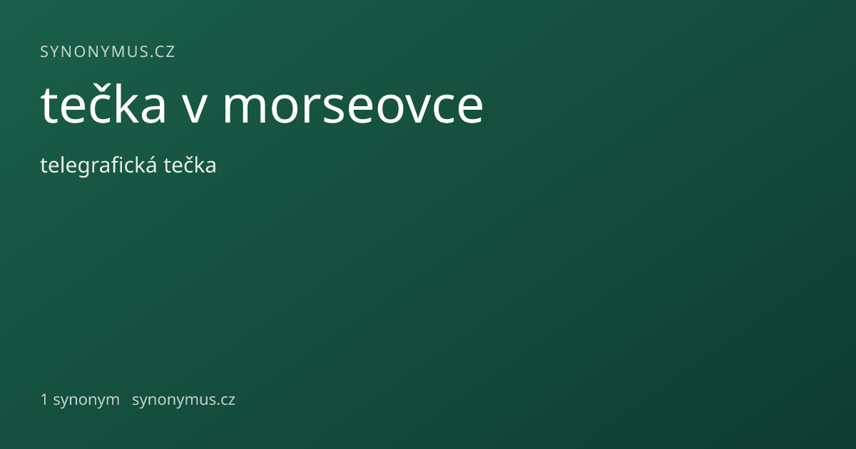 Náhled odkazu: tečka v morseovce