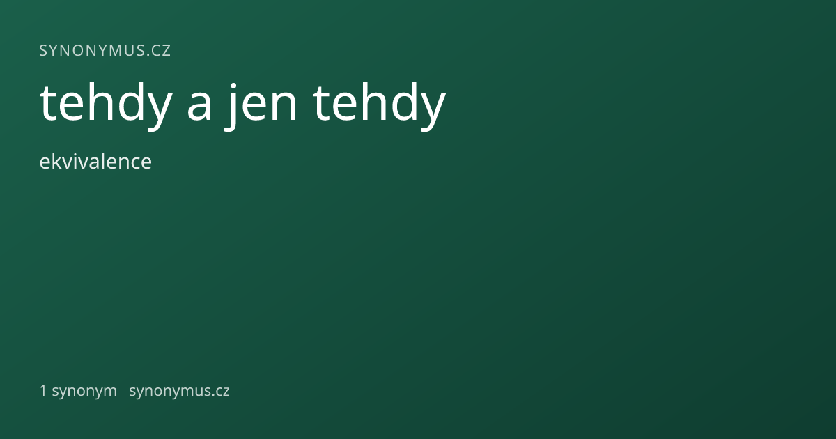Náhled odkazu: tehdy a jen tehdy