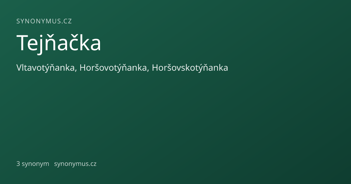 Náhled odkazu: Tejňačka
