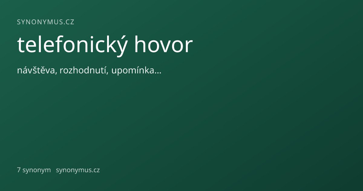 Náhled odkazu: telefonický hovor