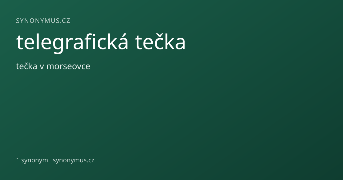 Náhled odkazu: telegrafická tečka