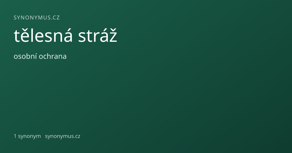 Náhled odkazu: tělesná stráž