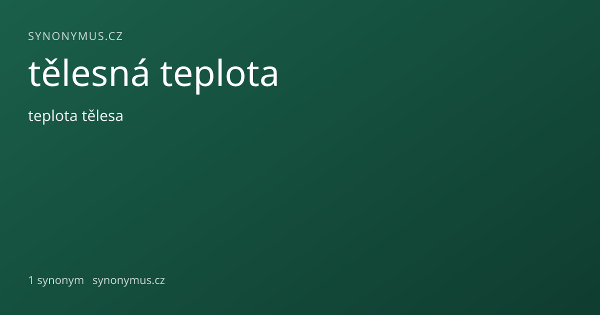 Náhled odkazu: tělesná teplota
