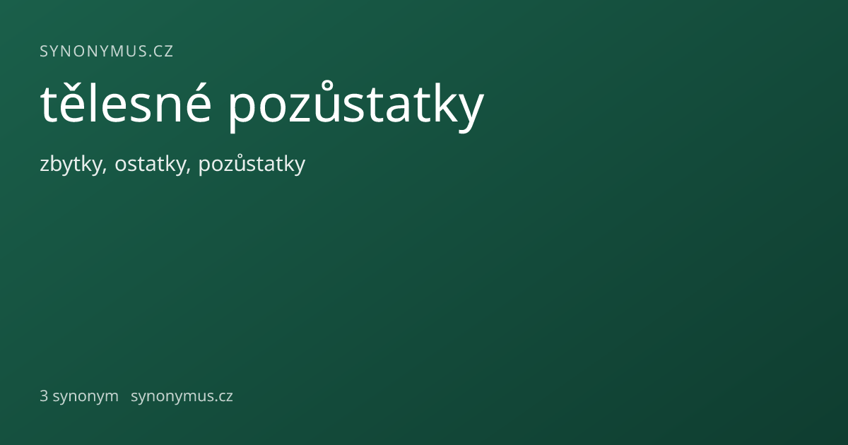 Náhled odkazu: tělesné pozůstatky