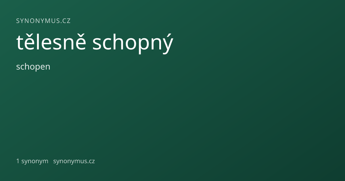 Náhled odkazu: tělesně schopný