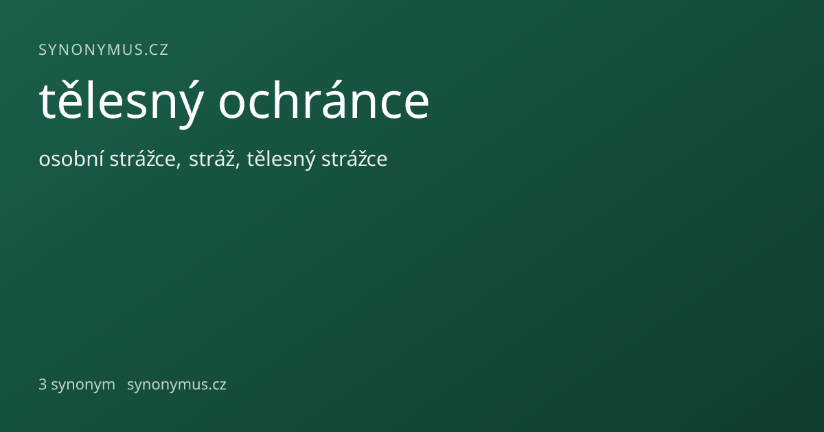 Náhled odkazu: tělesný ochránce