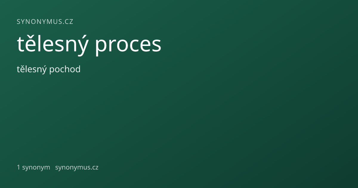 Náhled odkazu: tělesný proces