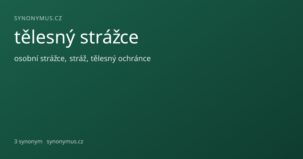 Náhled odkazu: tělesný strážce