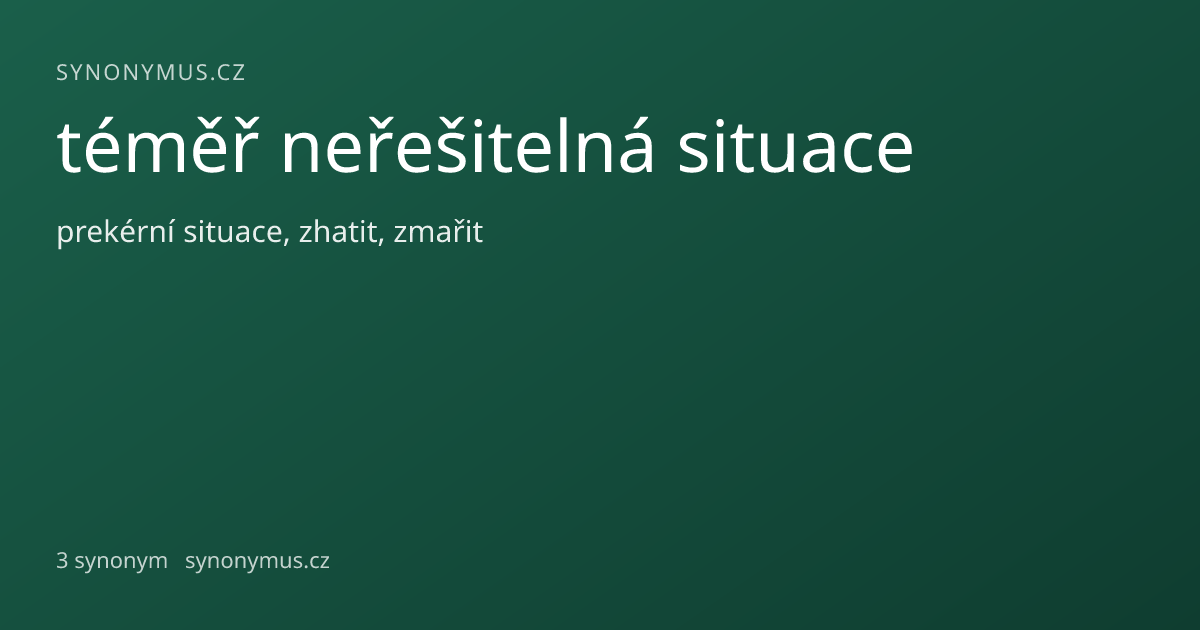 Náhled odkazu: téměř neřešitelná situace