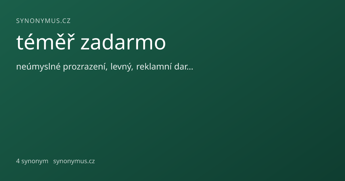 Náhled odkazu: téměř zadarmo