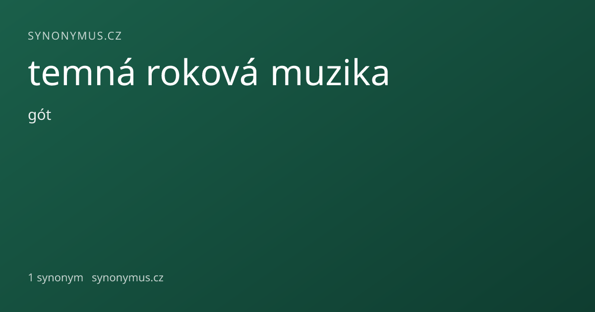 Náhled odkazu: temná roková muzika