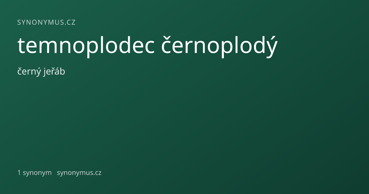 Náhled odkazu: temnoplodec černoplodý