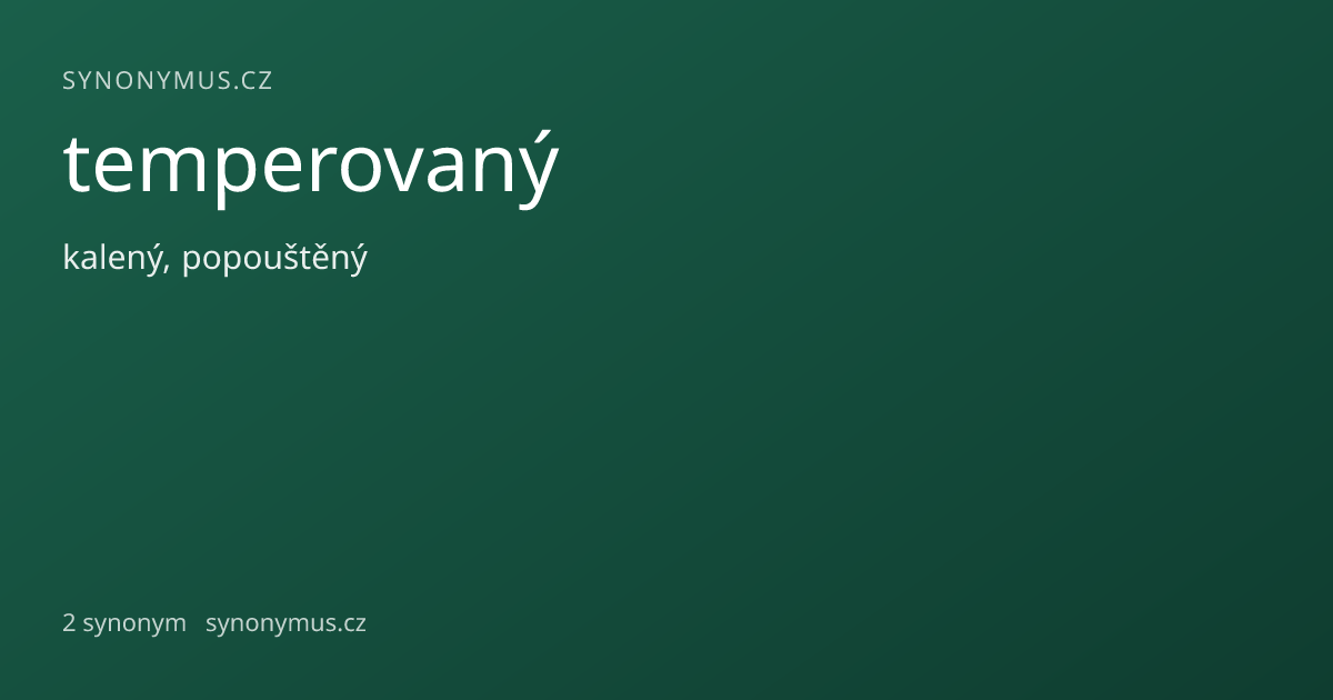 Náhled odkazu: temperovaný