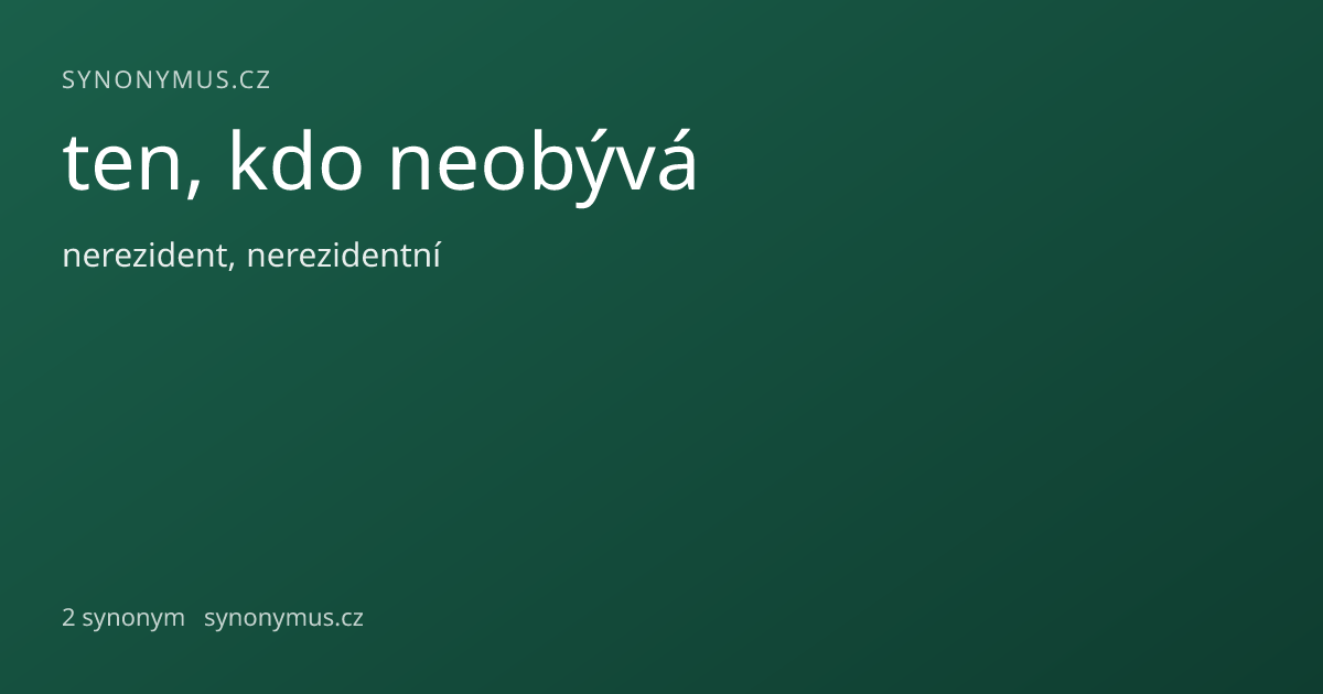Náhled odkazu: ten, kdo neobývá