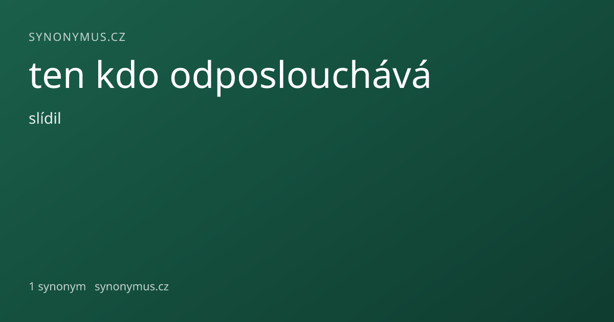 Náhled odkazu: ten kdo odposlouchává