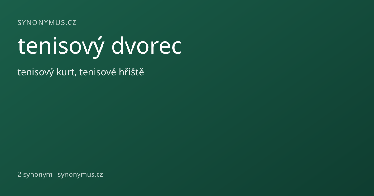 Náhled odkazu: tenisový dvorec
