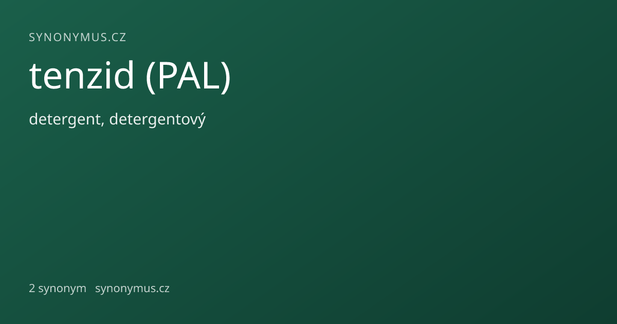 Náhled odkazu: tenzid (PAL)