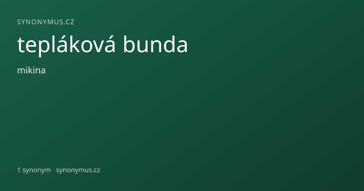 Náhled odkazu: tepláková bunda