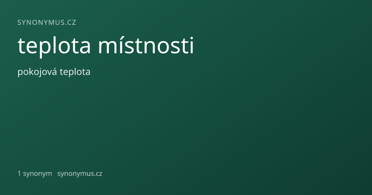 Náhled odkazu: teplota místnosti