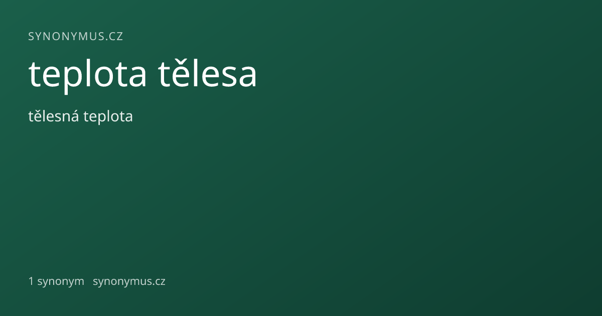 Náhled odkazu: teplota tělesa
