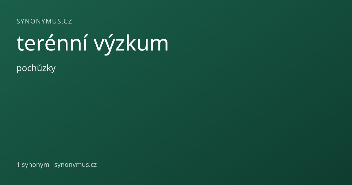 Náhled odkazu: terénní výzkum