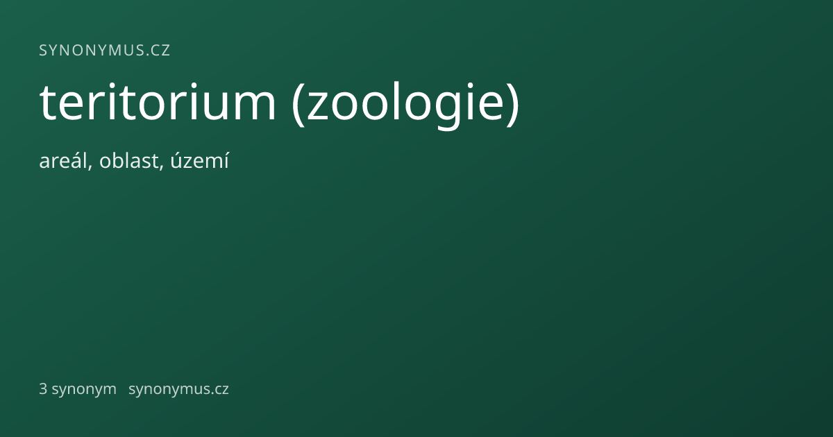 Náhled odkazu: teritorium (zoologie)