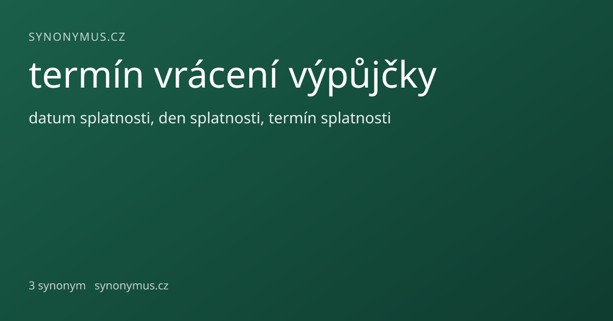 Náhled odkazu: termín vrácení výpůjčky