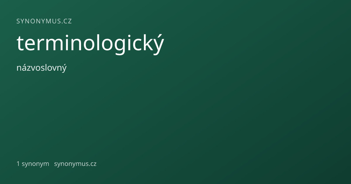 Náhled odkazu: terminologický