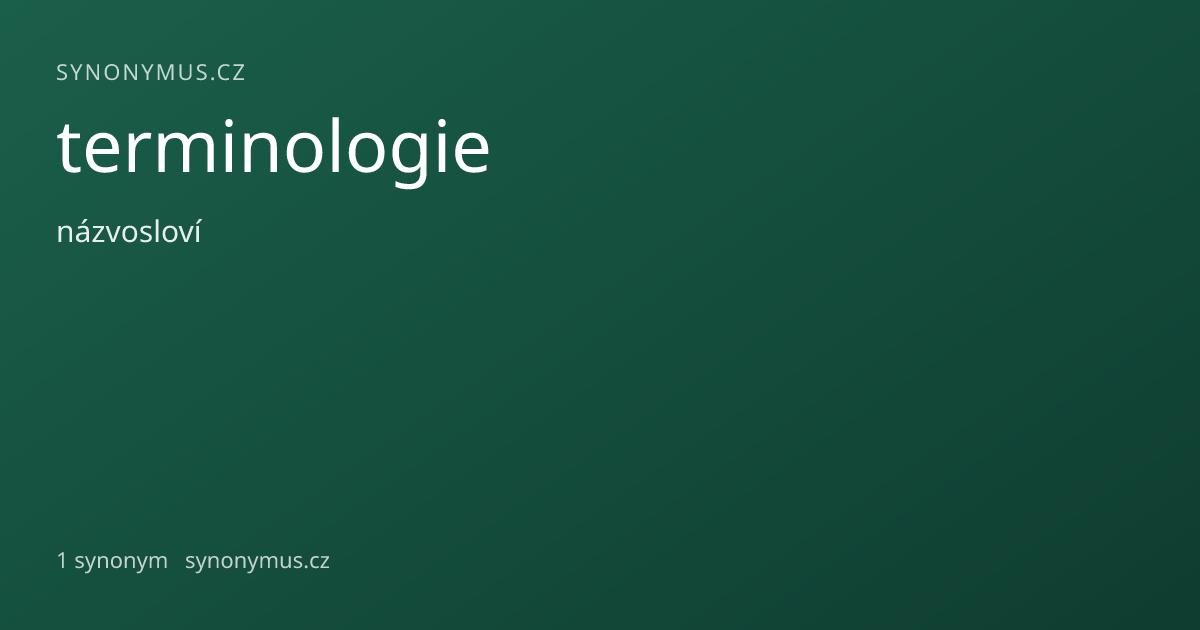 Náhled odkazu: terminologie