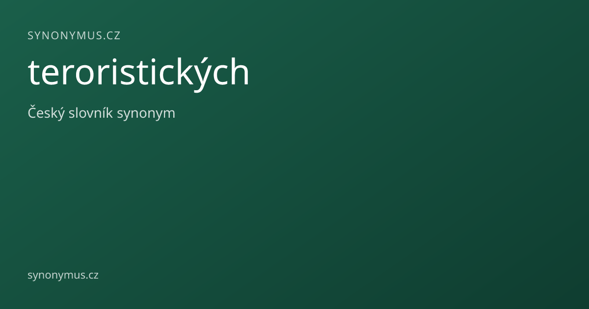 Náhled odkazu: teroristických