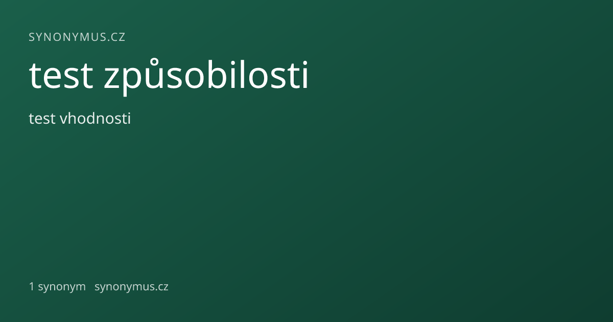 Náhled odkazu: test způsobilosti