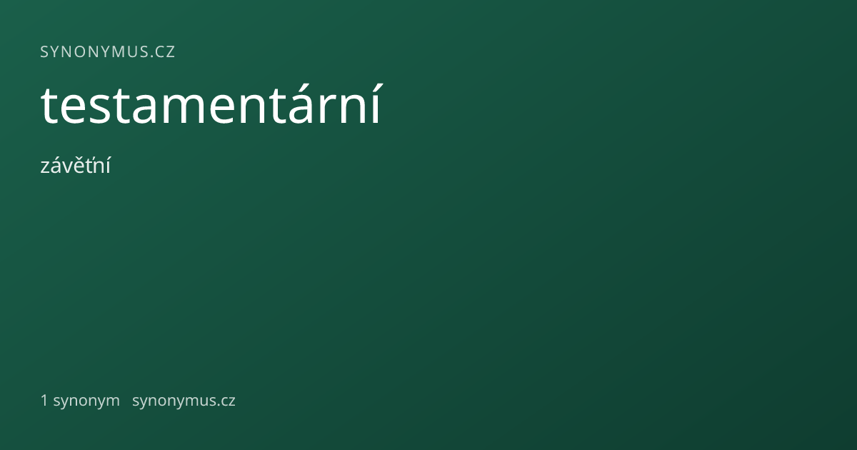 Náhled odkazu: testamentární