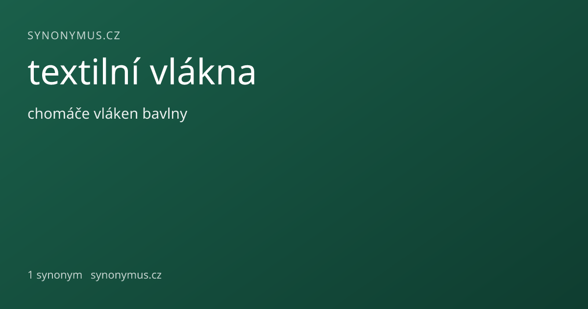 Náhled odkazu: textilní vlákna