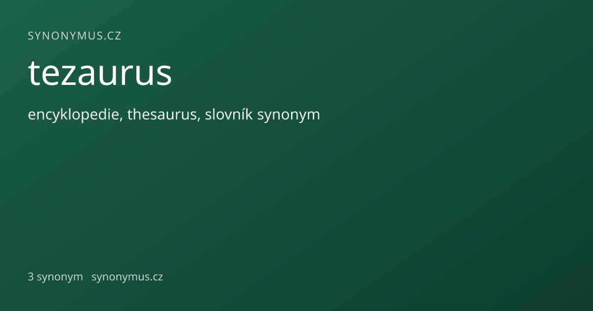 Náhled odkazu: tezaurus